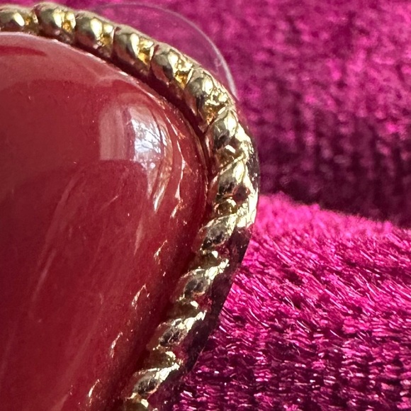 Zara retro pearl 
Red and gold Earrings - Picture 7 of 11